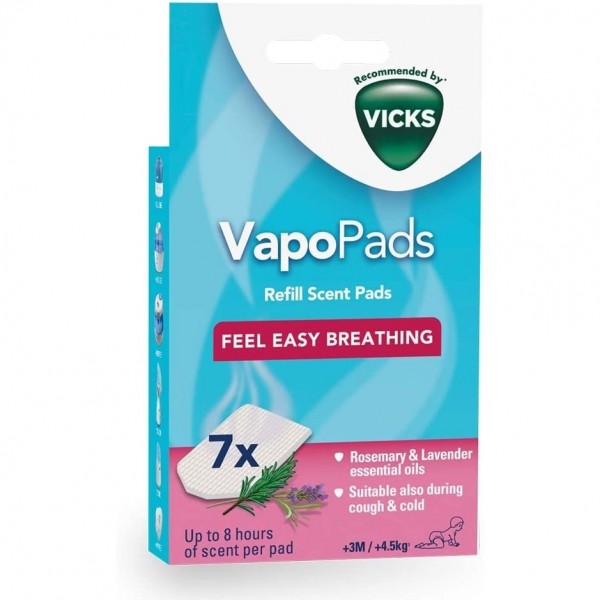 Vicks Vapopads Romero Y Lavanda 7 Unidades